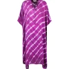 NOUS Robe Kaftan Sam Rayures Violet pas cher en vente 16