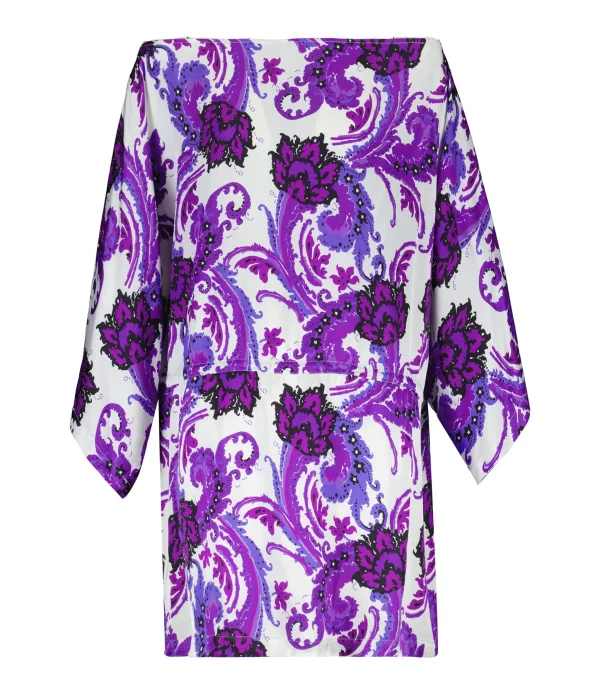 site pas cher OUD Robe Leonard Motifs Violet Blanc 1