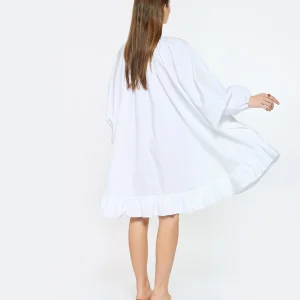 boutique en france PATOU Robe Froufrou Coton Blanc 16