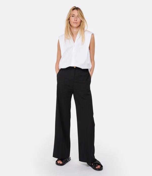 PATOU Pantalon Iconic Laine Noir Top ventes 5