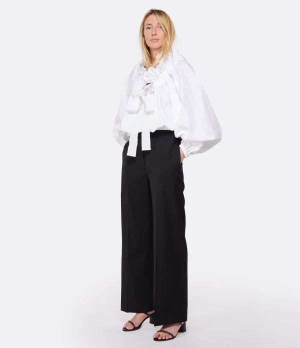 PATOU Pantalon Iconic Laine Noir Top ventes 8