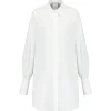 PATOU Robe Chemise Courte Coton Blanc Perle Boutique 5