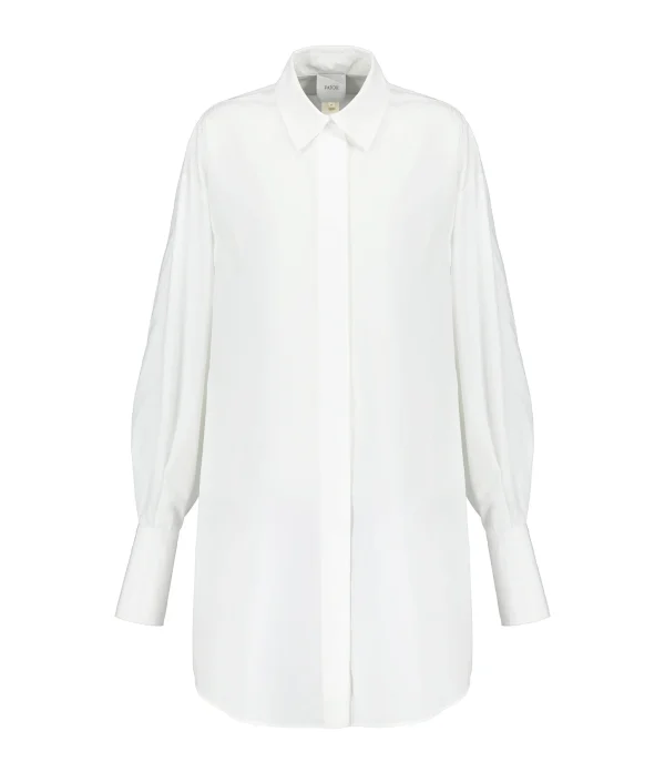 PATOU Robe Chemise Courte Coton Blanc Perle Boutique 1