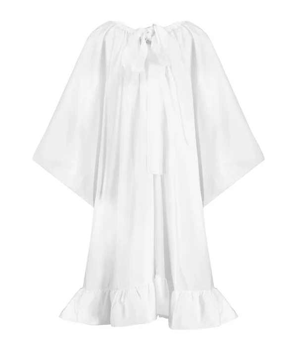 boutique en france PATOU Robe Froufrou Coton Blanc 1