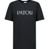 Tee-shirt Essential Patou Coton Noir le grand escompte 20