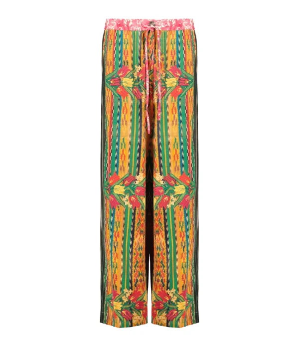 PIERRE-LOUIS MASCIA Pantalon Adanastr Soie Multicolore Nouvelle Collection 1