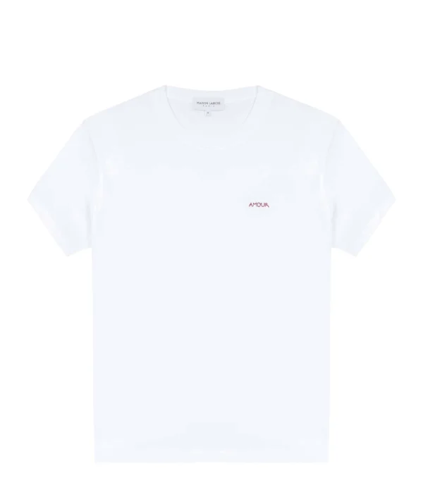 Nouvelle Collection Maison Labiche Tee-shirt Unisexe Amour Coton Biologique Blanc 1