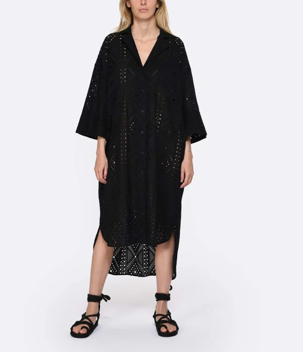 RAIINE Robe Chemise Diaz Noir achat pas cher 4