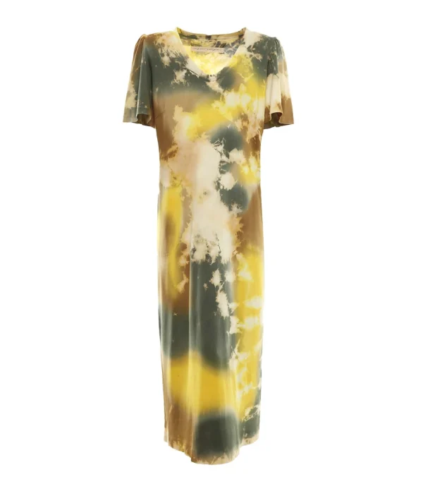 RAQUEL ALLEGRA Robe Longue New Flutter Jaune magasin paris 1