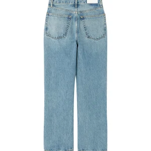 RE/DONE Jean 90s Crop Low Slung Denim Bleu Les achats en ligne 11