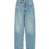 RE/DONE Jean 90s Crop Low Slung Denim Bleu Les achats en ligne 25