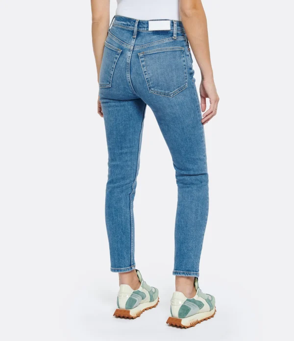 RE/DONE Jean 90s High Rise Ankle Crop Denim Bleu Dernières Nouveautés 6