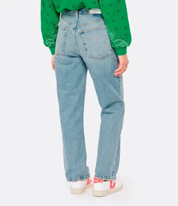 RE/DONE Jean 90s Crop Low Slung Denim Bleu Les achats en ligne 6