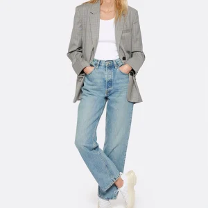 RE/DONE Jean 90s Crop Low Slung Denim Bleu Les achats en ligne 13