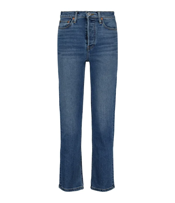 RE/DONE Jean 70s Stove Pipe Denim Bleu magasin 1