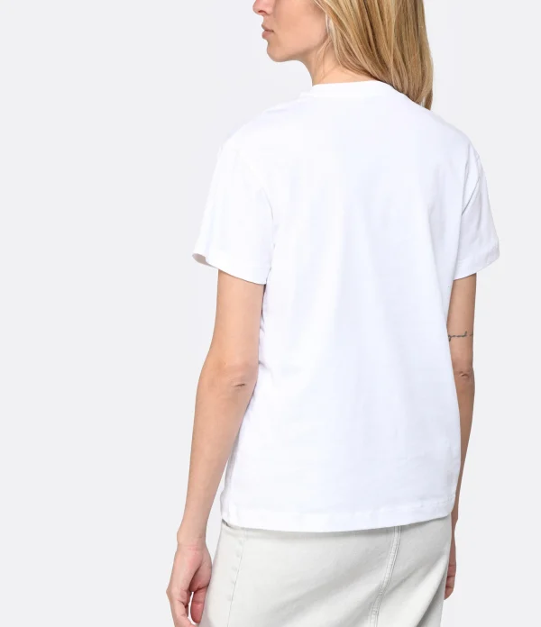 Roseanna Tee-shirt Coton Organique Blanc pas cher en ligne 6