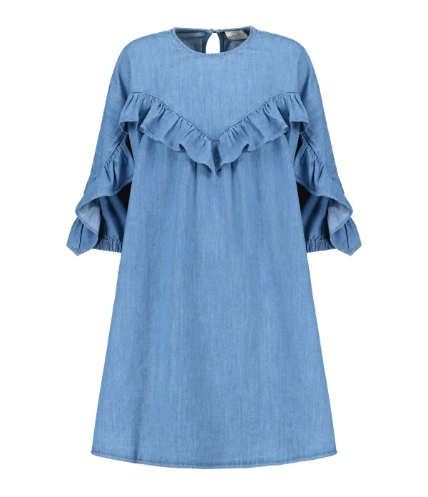 Roseanna Robe Coton Bleu Achat 1