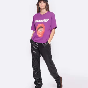 soldes ROTATE Tee-shirt Lips Coton Raisin, Capsule Sunday 15