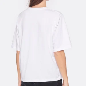 a Prix Discount ROTATE Tee-shirt Logo Coton Blanc, Capsule Sunday 13