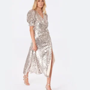 mode tendance ROTATE Robe Sierina Sequin Argenté 13