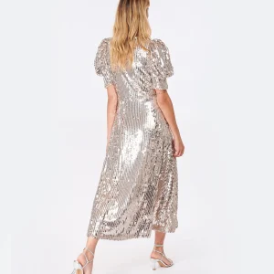 mode tendance ROTATE Robe Sierina Sequin Argenté 15