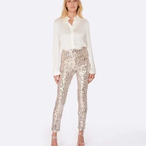 ROTATE Leggings Jean Sequin Argenté Achat 14