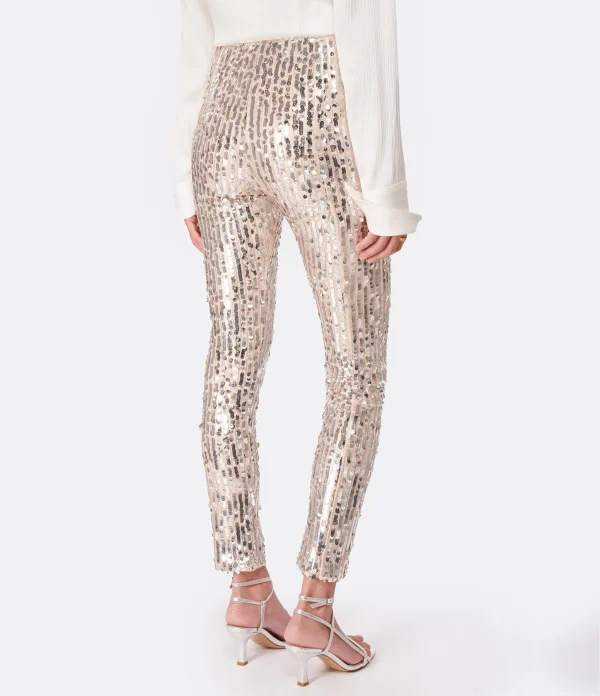 ROTATE Leggings Jean Sequin Argenté Achat 7