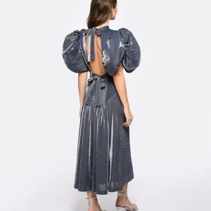 ROTATE Robe Bouffante Bleu Nuit boutique pas cher 12