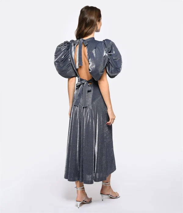 ROTATE Robe Bouffante Bleu Nuit boutique pas cher 5