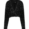 achat pas cher ROTATE Top Court Sequins Noir 14