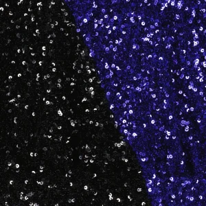 ROTATE Robe Mini Bicolore Sequins Noir Bleu Retour Facile et Gratuit 8