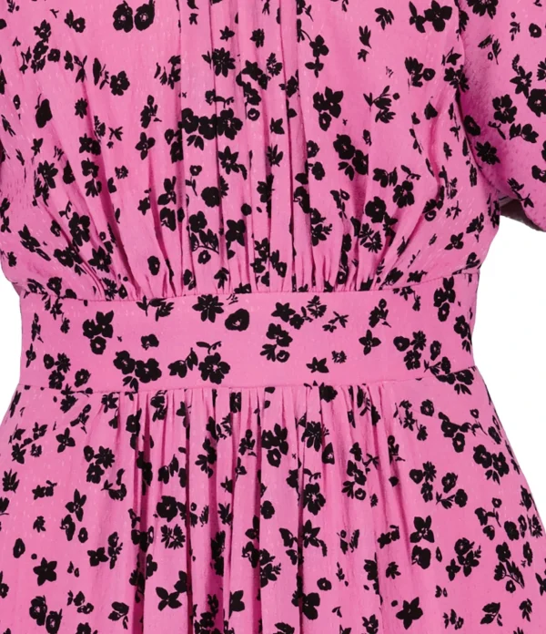 ROTATE Robe Bouffante Jacquard Rose vente en ligne pas cher 3