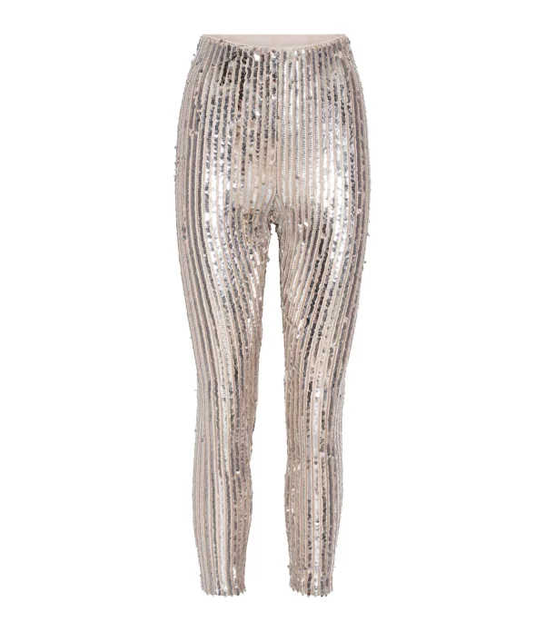 ROTATE Leggings Jean Sequin Argenté Achat 1