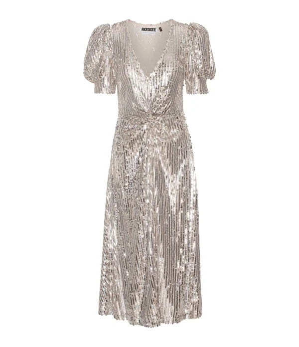 mode tendance ROTATE Robe Sierina Sequin Argenté 1