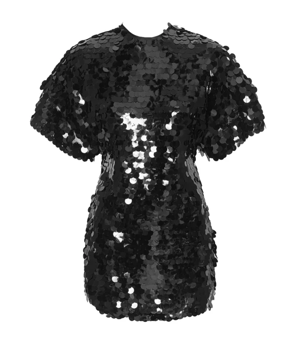 boutiqued pas cher ROTATE Robe Mini Jasy Sequin Argenté 1