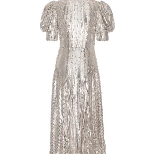 mode tendance ROTATE Robe Sierina Sequin Argenté 9