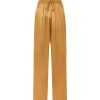 Officielle LOULOU STUDIO Pantalon Soma Soie Camel 19