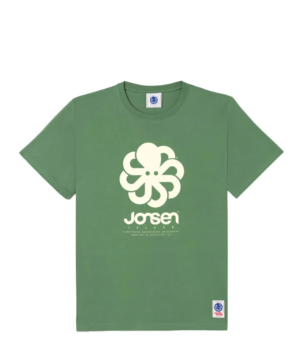 JONSEN ISLAND Tee-Shirt Classic Big Vert design à la mode 1