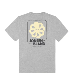 JONSEN ISLAND Tee-Shirt Classic Big Label Gris Clair site pas cher 6