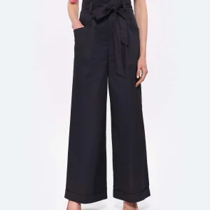 Officielle Tara Jarmon Pantalon Pyla Coton Nocturne 13