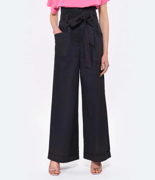 Officielle Tara Jarmon Pantalon Pyla Coton Nocturne 5