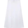 en ligne LOULOU STUDIO Jupe Midi Teli Coton Blanc 17