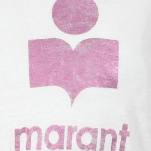 le grand escompte MARANT ÉTOILE Tee-shirt Koldi Lin Rose Blanc 9