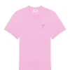 AMI Paris Tee-shirt Unisexe Ami De Cœur Coton Biologique Rose Bonbon site en ligne 19