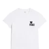 AMI Paris Tee-shirt Unisexe Coton Biologique Blanc boutique pas cher 14