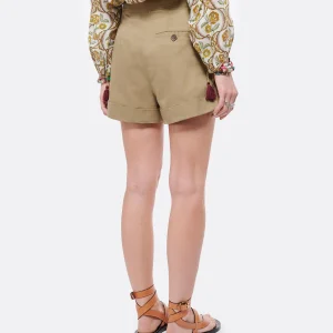 marques de renommée Vanessa Bruno Short Tobby Coton Kaki 15