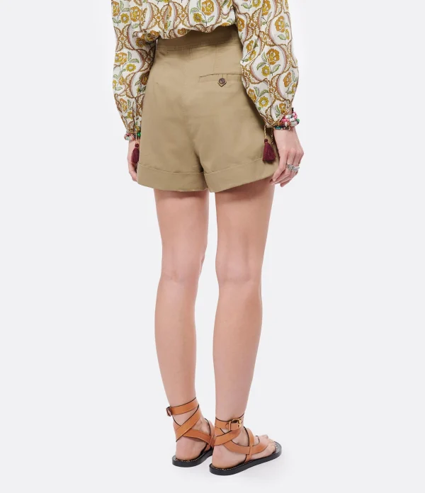 marques de renommée Vanessa Bruno Short Tobby Coton Kaki 6