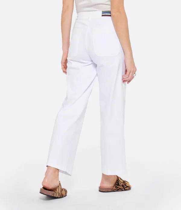 magasin solde Vanessa Bruno Pantalon Helias Coton Blanc 6