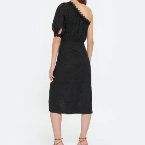 Vanessa Bruno Robe Midi Aureliane Noir achat pas cher 12