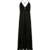 vente luxe pas cher Vanessa Bruno Robe Longue Alexandra Noir 14